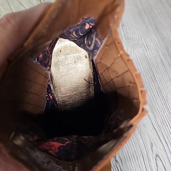 Circa Joan & David Jadine Cognac Leather Ankle Boots Womens Size 11 - Picture 12 of 14